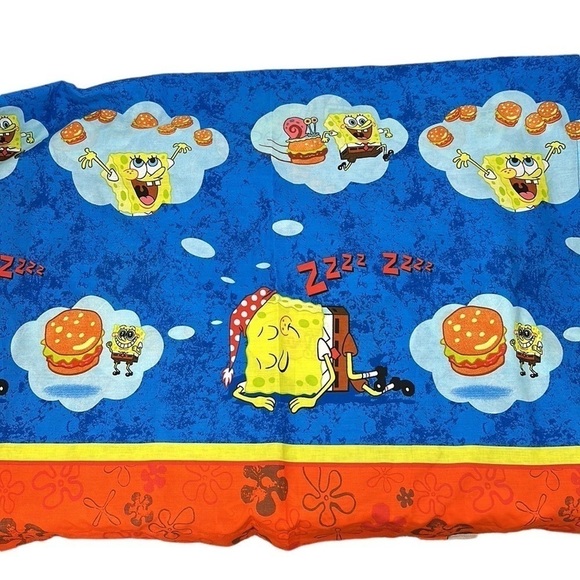 Nickelodeon SpongeBob SquarePants 2004 Viacom Intl Full Sheet Flat Only - Picture 1 of 11